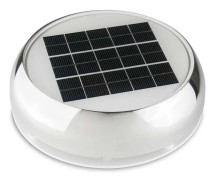 Marinco Rostfritt Stål Solpanelventilation N2080 Durchsichtig 76 mm