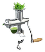 Bärbar vetegräsextraktor, manuell drift, hållbart rostfritt stål, effektiv juiceutvinning