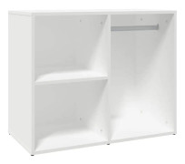 Klädskåp vit 80x40x65 cm konstruerat trä