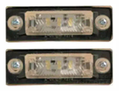Sats med 2 höger och vänster bak LED-nummerskyltsljus för Volkswagen Passat Estate från februari 2005 till september 2007