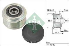 Frihjulskoppling, generator Ina 535 0296 10 - hyundai, kia - OE 3730003AA0, 37300-03AA0, 3730003AB0