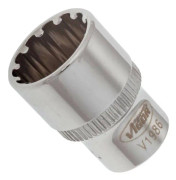 Vigor V1986, Uttag, 1/4", Metrisk, 1 huvuden, 13 mm, 2,5 cm