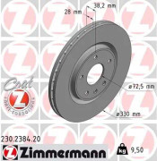 Bromsskiva ZIMMERMANN 230.2384.20