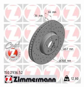 ZIMMERMANN 150.2936.52 Bromsskiva