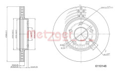 Bromsskiva Ventilerad, Framaxel - mercedes-benz a-klass [w169], b-klass sports tourer [w245] - OE 169 421 02 12, 169 421 11 12, 1694210212
