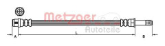 METZGER 4110885 Bromsslang