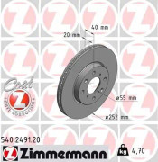 ZIMMERMANN 540.2491.20 Bromsskiva