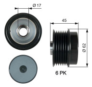 Frihjulskoppling, generator Gates Drivealignâ® OAP7180 - hyundai, kia - OE 373202B000