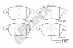 Bromsbeläggsats, Framaxel - audi, seat, skoda, vw - OE 1K0 698 151, 1K0 698 151E, 3C0 698 151A