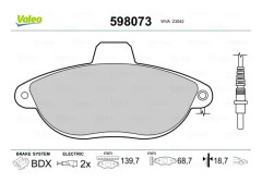 Bromsbeläggsats, Framaxel, citroën,fiat,peugeot, 425125, 4251-25, 425126, 4251-26, 425150, 4251-50, 425151, 4251-51, 425454, 4254-54, 71