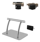 Salong Fotstöd, Modern Design i Rostfritt Stål, Bekväm och Hållbar,Silver