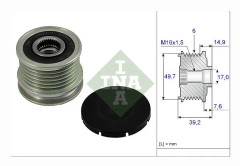 INA avtagbar remskiva 6G 535001510