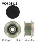 Frihjulskoppling, generator - ford galaxy ii, mondeo iv, mondeo sedan iv, mondeo turnier iv, s-max, volvo s80 ii, v70 iii - OE 30667610