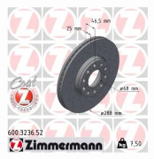 Bromsskiva ZIMMERMANN 600.3236.52