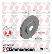 Bromsskiva ZIMMERMANN 430.1490.20