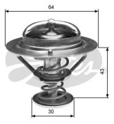 Termostat, kylvätska - honda, volvo, saab, renault, infiniti, dodge, mitsubishi, kia, nissan, opel, hyundai, chrysler - OE 1305A191, 19300RFWG01, 1930