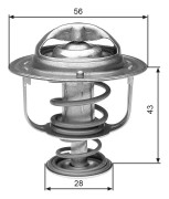 Termostat, kylvätska - mitsubishi, nissan, proton, toyota - OE 2120057J05, 75232, 9091603127