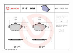 Bromsbeläggsats - citroën xm, xm break, renault clio ii, sport spider - OE 425295, 6000008898, 6000009332
