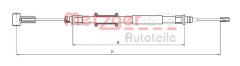 Vajer, parkeringsbroms, Bak, Höger, Vänster - citroën, fiat, peugeot - OE 1341031080, 474617