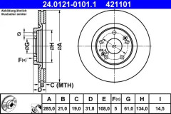 Bromsskiva ATE 24.0121-0101.1