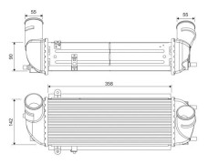 Intercooler - hyundai santa fé iii, kia sorento ii, sorento skåp/suv ii - OE 282712F000, 28271-2F000