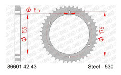 AFAM krona 42 tänder stålpitch 530 typ 86601 Triumph