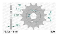 Afam ståldrev typ 73305 PAS 520 KTM Duke 390 14-15