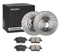 RIDEX 3405B1498 Bromssats, skivbroms