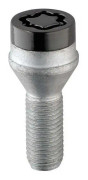 McGard Black SUB Anti-Theft Bolt M14X1.5, avsmalnande bas, 29,0 mm skaftlängd, 52,3 mm total bultlängd, öppning