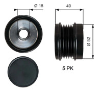 Frihjulskoppling, generator Gates Drivealignâ® OAP7209 - mercedes-benz - OE 2701550215, 2701550315, A2701550215
