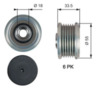 Frihjulskoppling, generator Gates Drivealignâ® OAP7216 - mercedes-benz - OE 6071500060, A6071500060