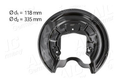 Bromssköld, Bakaxel höger - audi, skoda, vw - OE 1K0 615 612AH, 1K0 615 612H, 1K0 615 612N