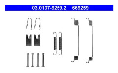 Tillbehörssats, bromsbackar, Bakaxel - ford fiesta iv, fiesta v, fiesta van v, fusion, ka, puma, street ka, mazda 121 iii, 2 - OE 1123794, 1145298