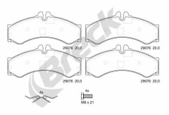Bromsbeläggsats, Framaxel, Bakaxel - mercedes-benz, vw - OE 002 420 41 20, 002 420 42 20, 004 420 24 20
