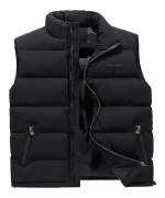 Aoweisia Men & s Outdoor Vest Slim Fit Stand-up Collar Modern Quilted Vest Spring & Autumn & Winter Waistcoat Vest Svart 6XL