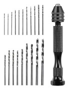 Barsinfi Precisions vise, handborr med vridborrmaskin, 20 stycken, roterande huvud vise 20-piece set