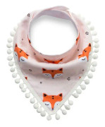 Nya spädbarn Bomull Vattentät Bib & napp Baby Triangle Bibs Salivhandduk 8