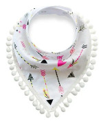 Nya spädbarn Bomull Vattentät Bib & napp Baby Triangle Bibs Salivhandduk 9