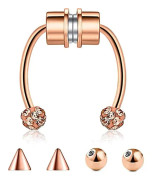Xqday Magnetisk septum näsring, legering, magnetisk, falsk hästsko, icke piercing, hoop