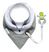 Nya spädbarn Bomull Vattentät Bib & napp Baby Triangle Bibs Salivhandduk 2