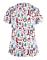 Kvinnor Nursing Uniform Scrub Short Sleeve T-shirt Xmas Blus Tee Toppar Vit pingvin M