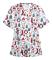 Kvinnor Nursing Uniform Scrub Short Sleeve T-shirt Xmas Blus Tee Toppar Vit pingvin M
