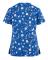 Kvinnor Nursing Uniform Scrub Short Sleeve T-shirt Xmas Blus Tee Toppar Tandtryck blå L