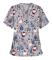 Jul kvinnor Omvårdnad Uniform Scrub Kortärmad T-shirt Xmas Blus Tee Toppar (pingvin Grå) m