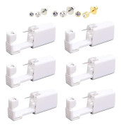 Xqday 6st engångsör piercing pistol med öron dubbar ingen smärt säkerhet ear piercing pistol kit verktyg för flickor pojkar kvinnor män (slumpmässi...