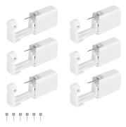 Xqday Engångsör piercing pistol kit med dubbar,6 pack vit steril örat piercing kit själv ingen smärta näsa piercing pistol med piercing dubbar för ...
