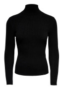 ONLY_ Damer Polotröja Finstickad tröja Stretch Top ONLKAROL av ONLY Svart XS (34)