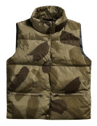 Cloudstyle Men's Casual Stand Collar Kamouflage vadderad väst Khaki
