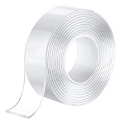 Linkrunning Ruban Adhsif Nano Rutilisable, Ruban Adhsif Lavable sans Traces, Traceless Double Face, Adhsif Anti-Slip pour Verre, Bois, Mtal, Papier...