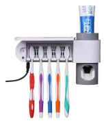 Mikasa Ight Sterilizer TandborsteHållare Väggmontering Automatisk Tandkräm Dispenser USA-kontakt